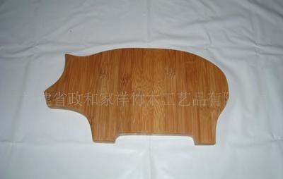 碳化工艺动物形,猪形竹菜板砧板(图)